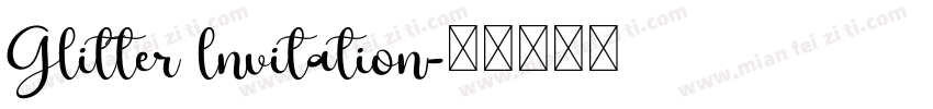 Glitter lnvitation字体转换